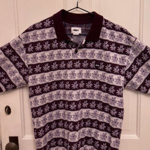 Obey Jacquard Flower Polo Shirt